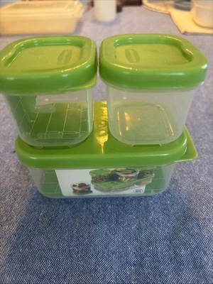 Rubbermaid Green Blox, Small Side & Snack Containers - Image 1 of 3