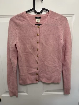 Cárdigan Mujer J.Crew Vintage Rosa S Angora/Cachemira Preppy Años 90 Coqueta Niña Foto 1 de 4