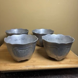 4 Bon Chef 9060-N Silver Aluminum Pewter Round Shape 6.5 inch Garnish Serving - Picture 1 of 6