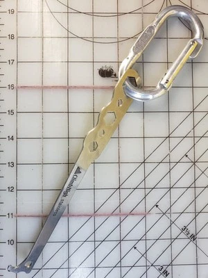 LLAVE/LLAVE/HERRAMIENTA TUERCA DE ESCALADA ALTA DE AGARRE/ESCALADA Y 1 x Mosquetón OVALADO Foto 1 de 4