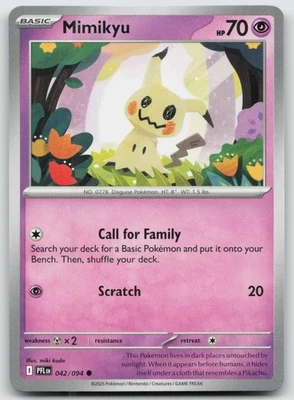 Mimikyu Common Non Holo ME02: Phantasmal Flames 042/094 NM - Image 1 of 2