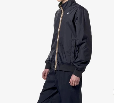 Chaqueta de bombardero impermeable reversible K*WAY Arsene Plus.2 para hombre azul verde grande Foto 1 de 4