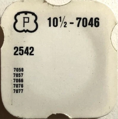 Peseux Cal. 7046 Ref. 2542 Vintage Watch Part Replacement 7056 7057 7066 7076 - Image 1 of 2