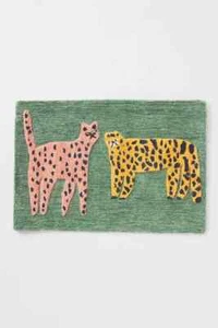 Doormat Rug 2' x 3' Marcello Velho Catwalk Hand Tufted ANTHROPOLOGIE Wool Carpet - Picture 1 of 5