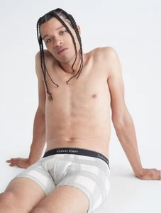 Nuevo con etiquetas Calvin Klein (MEDIANO) CALZONCILLO BOXER MODERNO ALGODÓN ELÁSTICO NB3360-100 - Imagen 1 de 4