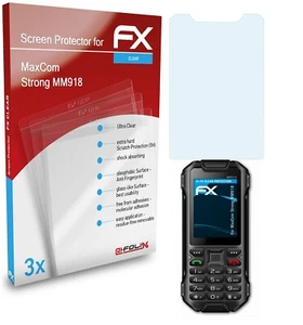 atFoliX 3x Protecteur d'écran pour MaxCom Strong MM918 clair - Zdjęcie 1 z 8