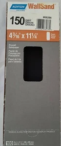 Norton 68286 4-3/16" X 11-1/4 " 150 Grit Drywall Sandpaper Sheets 100 Count - Picture 1 of 2