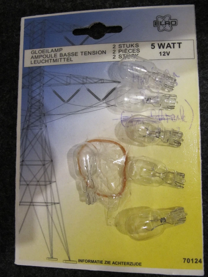 6x 12V 5W Leuchtmittel mit Stecksockel für Aussenleuchten Nr. 70124 - Bild 1 von 1