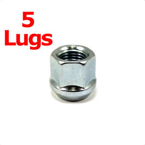 5x Excalibur 1104 Lug Nuts 1/2" Bulge Acorn 3/4" Hex Chrome Open End