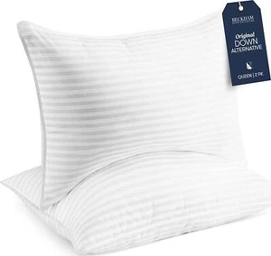 Beckham Hotel Bed Pillows Standard / Queen Size Set of 2 Gel Cooling Pillow - Picture 1 of 7