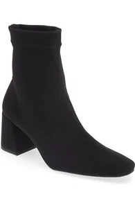 $650 Pedro Garcia Idoia Sock SQUARE POINTTY Bootie BLACK BLOCK 40  (MF19) - Picture 1 of 7
