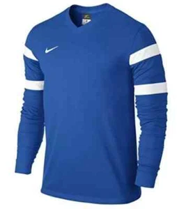 Nike MENS Dri-FIT Football Shirt Trophy II LONG SLEEVE Royal Blue/White XXL - Picture 1 of 3