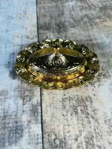 Acar ISO9001 goldfarbene kleine Metall Schmuck Schüssel mit Deckel 3 1/2" kostenloser Versand - Bild 1 von 3
