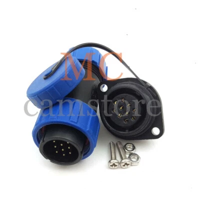 SP21 IP67 10Pin Electrical Wire Cable Connector,Circular Waterproof Plug Socket - Image 1 of 4