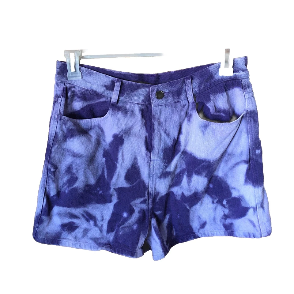 ASSEMBLY NEW YORK Womens Shorts Large High Waisted 100% Cotton Tie Dye Boho Chic - Image 1 of 4