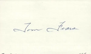 Tom Fears Football HOF Signed 3x5 Index Card - Imagen 1 de 1