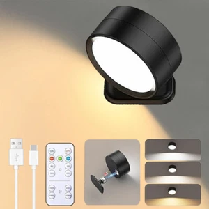 LED Wall Light Indoor Rechargeable Magnetic Touch Remote Control Sconce Lights - Picture 1 of 16