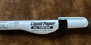 Vintage Liquid Paper Correction Whiteout Pen! NOS! Oldschool Formel!! - Bild 1 von 3