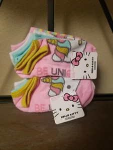 10 PAIRS OF BRAND NEW HELLO KITTY YOUTH SOCKS SHOE SIZE 7.5T-3.5Y - Picture 1 of 4