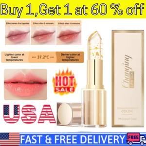 Transferproof Color Changing Lipstick, Warm Change Glossy Lip Gloss for Women ！ - Picture 1 of 13