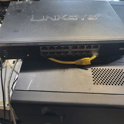 Cisco Linksys EF4116 EtherFast 16-Port 10/100 Ethernet Switch with Power Cable - Image 1 of 4