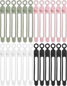 24Pcs Silicone Cable Straps - Picture 1 of 6