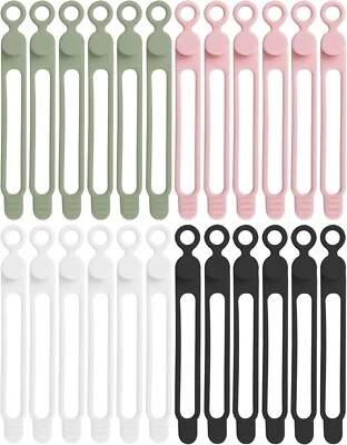 24Pcs Silicone Cable Straps - Image 1 of 4