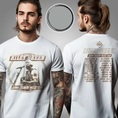 Riley Green Phot,o Tour Two Sided Unisex T-Shirt Gift for Fans All Size S-4XL - Image 1 of 4