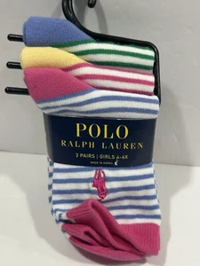 POLO RALPH LAUREN 3 PAIRS | GIRLS 4-6X - Picture 1 of 6