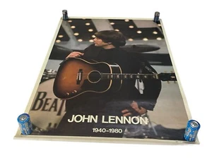 Vintage 1980 John Lennon The Beatles Tribute 20”x28” Poster Dargis Associates - Bild 1 von 6