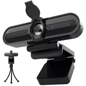 Webcam Kamera 4K mit Mikrofon und Stativ Privat für PC Computer Desktop B392✅ - Bild 1 von 9