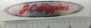 J C Higgins Red/Chrome oval decals-Pair - Picture 1 of 1