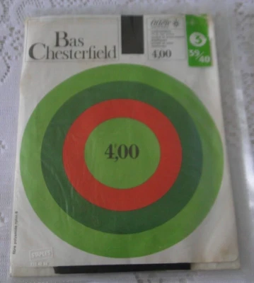 Paire Bas Voile Stop Maglia CHESTERFIELD Colore Nero Taglia 3 VINTAGE - Bild 1 von 4