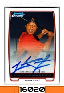 1-2012 BOWMAN CHROME PROSPECTS AUTO JONATHAN SINGLETON ASTROS CARD#BCA-JS - Picture 1 of 1