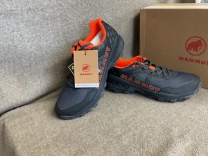 MAMMUT SERTIG II LOW GTX WALKING SHOES - BLACK/ORANG GORE-TEX UK 8.5 YE10 - Picture 1 of 12