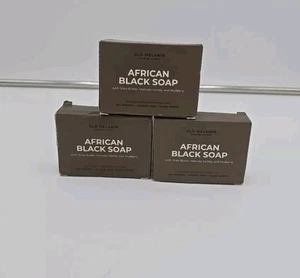 African Black Soap Bar Glo Melanin Shea Butter Manuka Honey 3 Pack New - Picture 1 of 5