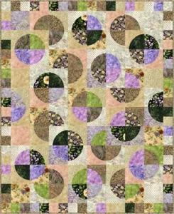 Adalynn's Garden Quilt Pattern 63x77" 7" Crazy Curves Template Circles EBD1203 - Foto 1 di 4