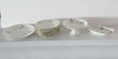 PARTIE DE SERVICE DE TABLE . 9 PIECES . ANCIEN . DINETTE pour POUPEE ANCIENNE - Photo 1/4