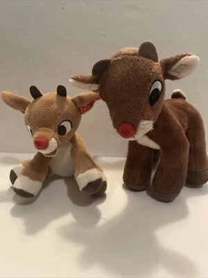 Lote Peluche Navidad Rudolph El Reno Nariz Roja Foto 1 de 4