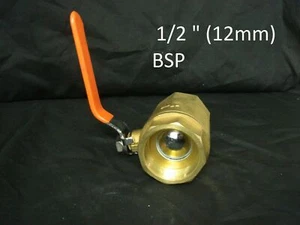 1/2" (12mm) Brass Ball Valve with Female to Female BSP Thread - Picture 1 of 5