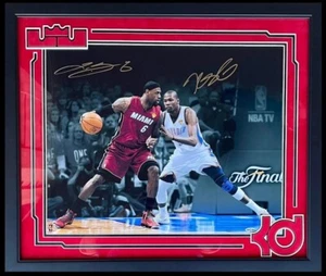 LeBron James + Kevin Durant Signed 16x20 Framed Photo Auto UDA & Psa/Dna LOA - Picture 1 of 3