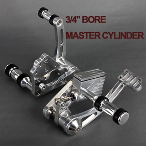 3/4" Forward Controls Footpegs For Harley Shovelhead Big Twin Rigid Softail FXST - Picture 1 of 8