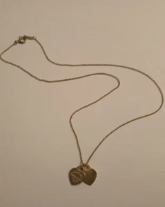 TIFFANY CO STERLING SILVER & RUBEDO GOLD MINI "HEARRS" NECKLACE. - Picture 1 of 5