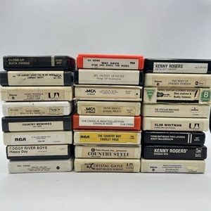 Lot of 24 Untested 8 Track Tapes - Country Music - Not Serviced - Sold As Is - Imagen 1 de 5