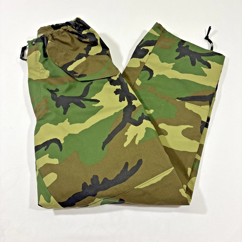 US Army ECWCS Gore-Tex Woodland Camo Cold Weather Trousers Medium Long Military - Image 1 of 4