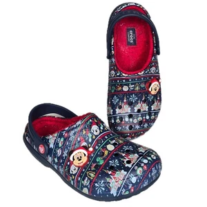 Disney Parks Holiday Christmas Crocs 2020 Mickey Castle para mujer talla 8 azul marino - Imagen 1 de 13