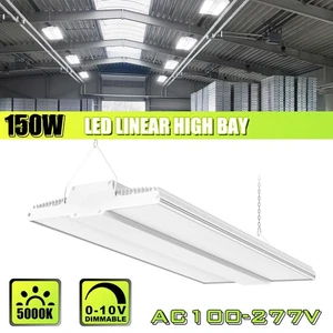LED Linear High Bay Light 150W 22500LM Garage Warehouse Industrial Shop Lighting - Picture 1 of 13