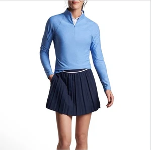 Peter Millar Damen Golf Tennis Top blau 1/4 Viertel Reißverschluss UPF 50 M - Bild 1 von 8
