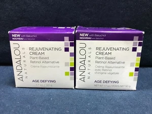 LOT 2 Andalou Naturals Rejuvenating Cream Age Defying Retinol Alternative - Picture 1 of 5