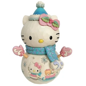 Enesco - Figurina Pupazzo di Neve Vacanze Jim Shore Hello Kitty - 6017555 NUOVO - Foto 1 di 2